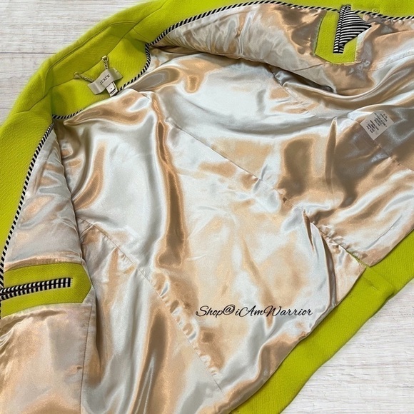 J.Crew Collection NWOT neon wool blend double breasted peacoat *shop@iamwarrior - Picture 13 of 15